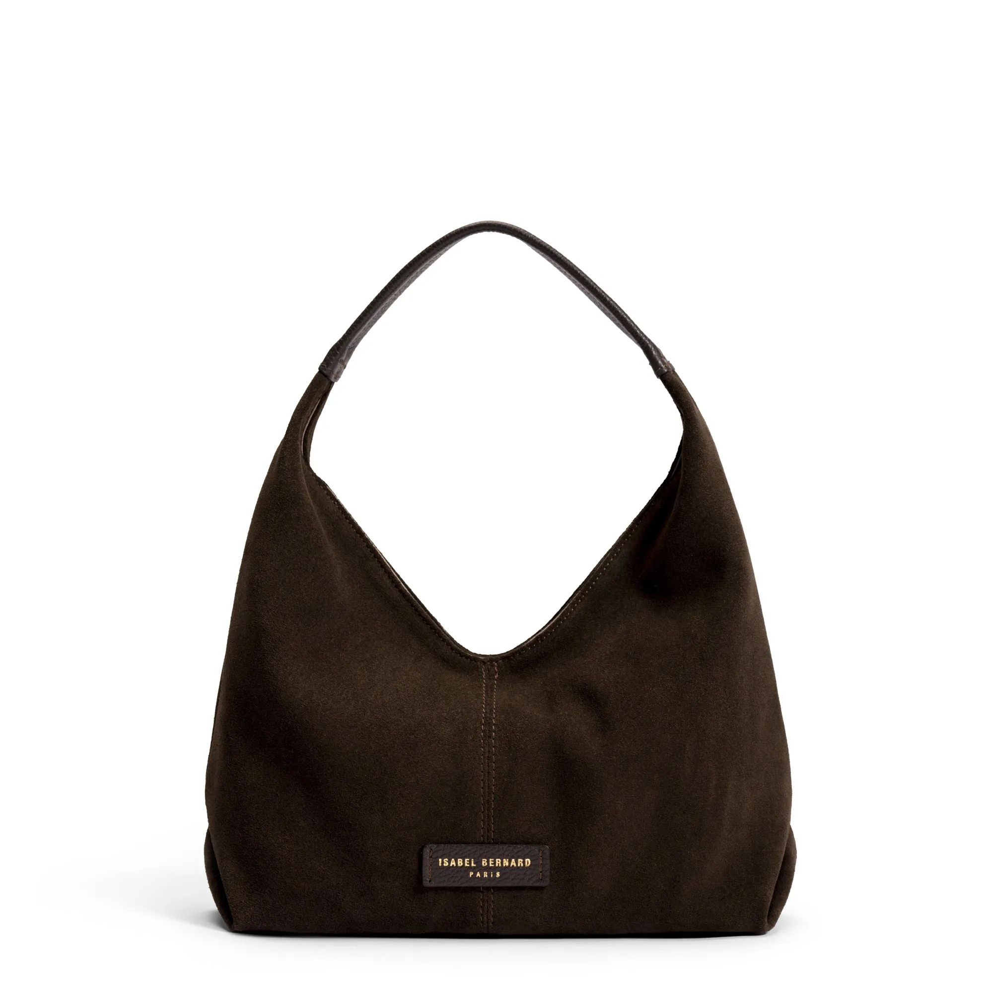 Magnetic Closure Contemporary Feature Honor?? Grace mini dark brown suede handbag
