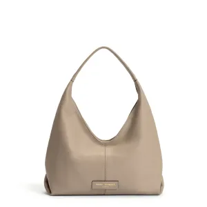 Honor?? Grace mini taupe calfskin leather handbag Compact Style