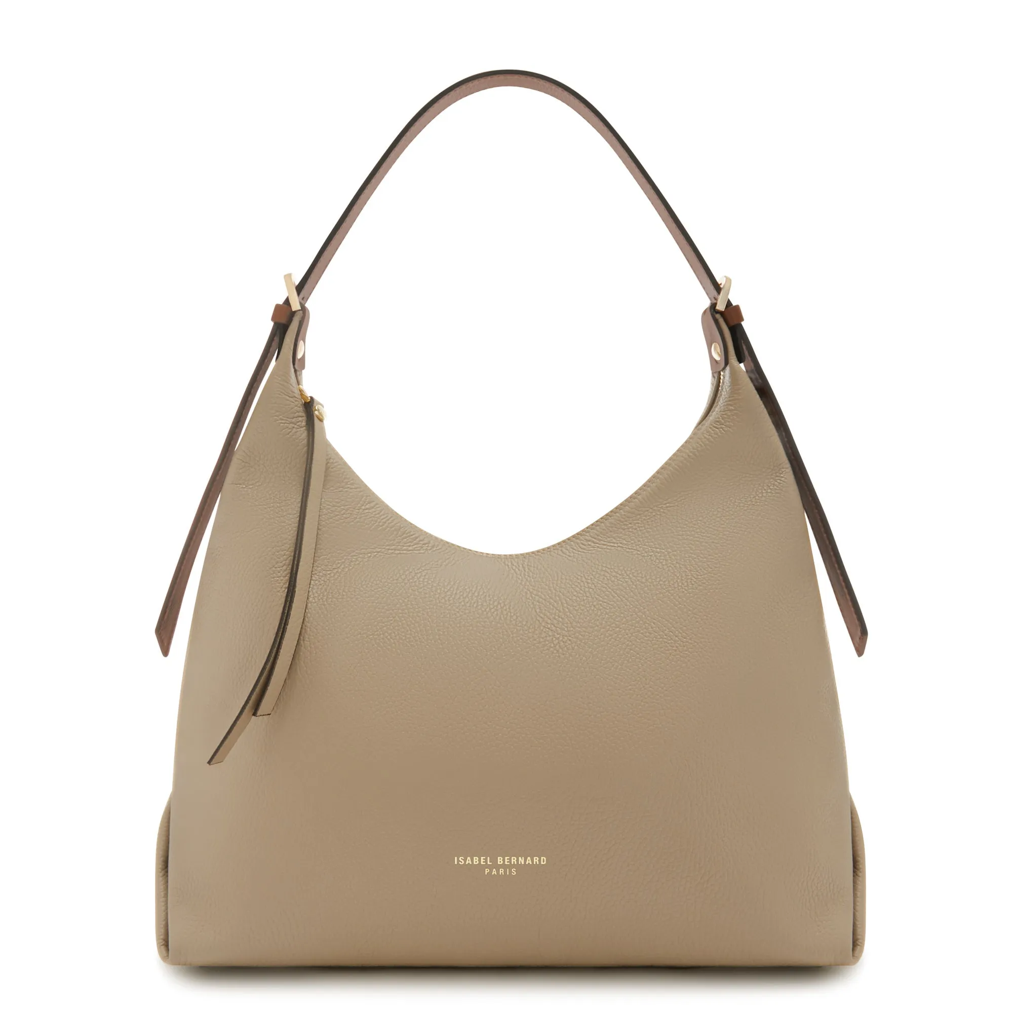 Durable Companion Trendy Choice Honor?? Muriel taupe calfskin leather shoulder bag