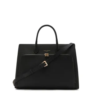 City Accessory Sleek Functionality Honor?? Nadine black calfskin leather handbag with 16.4 inch laptop pocket