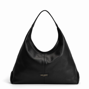 Honor?? Grace black calfskin leather shoulder bag Sleek Design