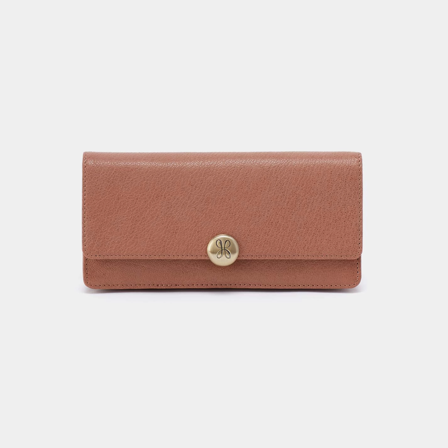 Hutton Large Wallet in Micrograin Leather - Glazed Donut Compact Solution Street Style