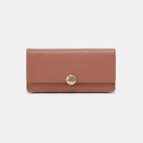 Hutton Large Wallet in Micrograin Leather - Glazed Donut Elegant Details Trendy Accessory