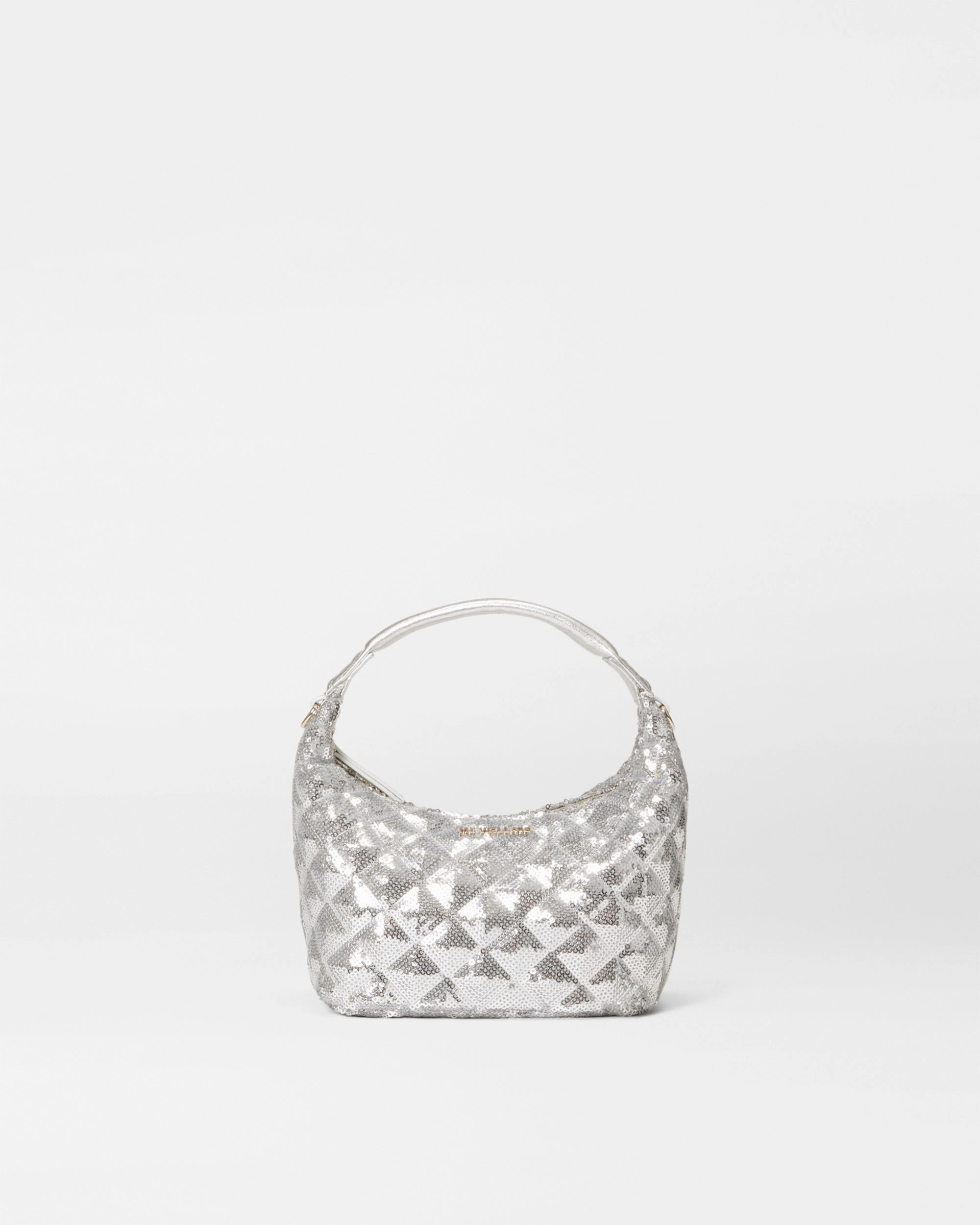 Premium Leather Ice Multi Sequin Mini Hobo