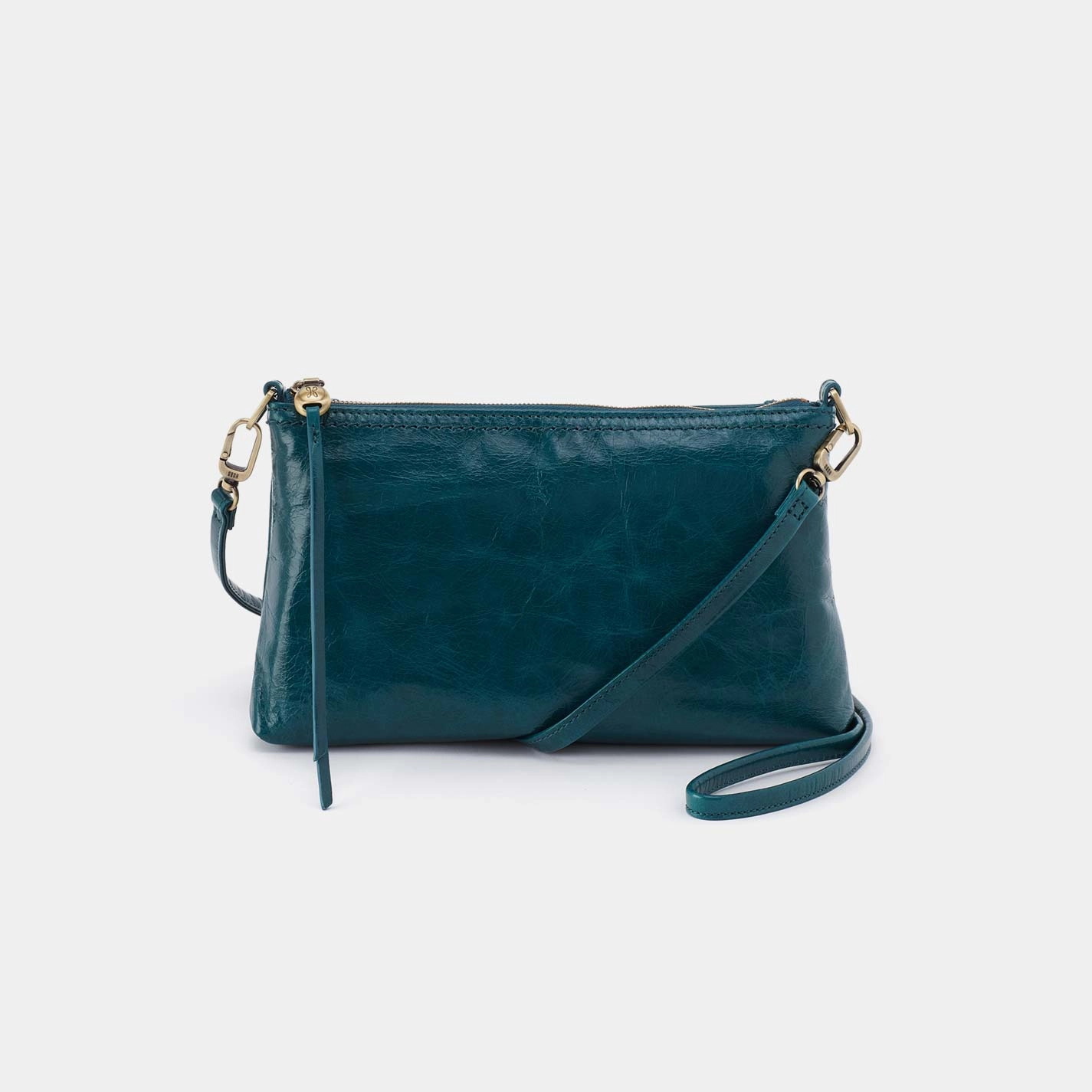 Functional Piece Darcy Crossbody in Polished Leather - Wild Bluegrass