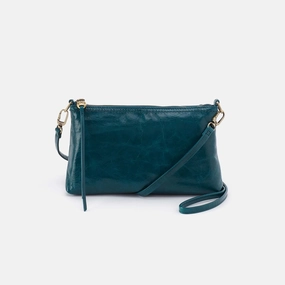 Classic Everyday Outfit Darcy Crossbody in Polished Leather - Wild Bluegrass