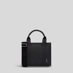 Trend Alert Micro Structured Tote Bag in signature coated canvas -- Black