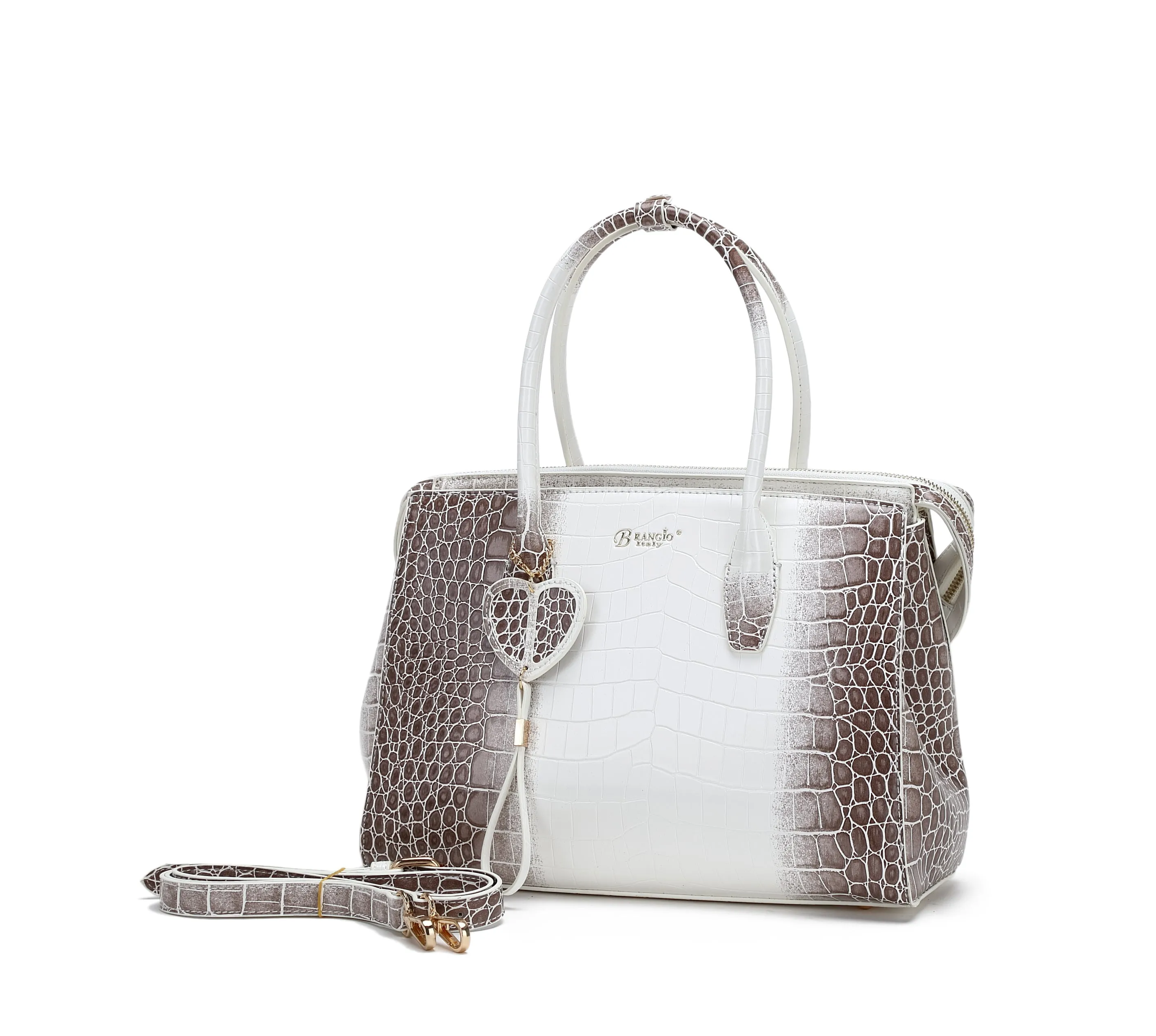 Artisan Vision Brangio Elegant Croc-Embossed Handbag