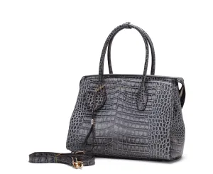 Stylish Finish Brangio Elegant Croc-Embossed Handbag
