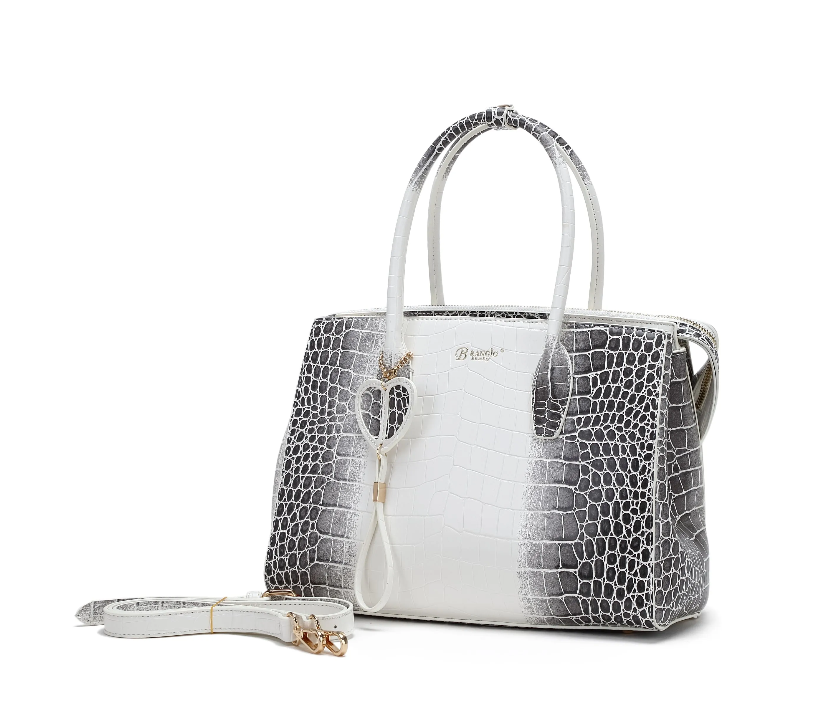 Trendy Form Everyday Look Brangio Elegant Croc-Embossed Handbag