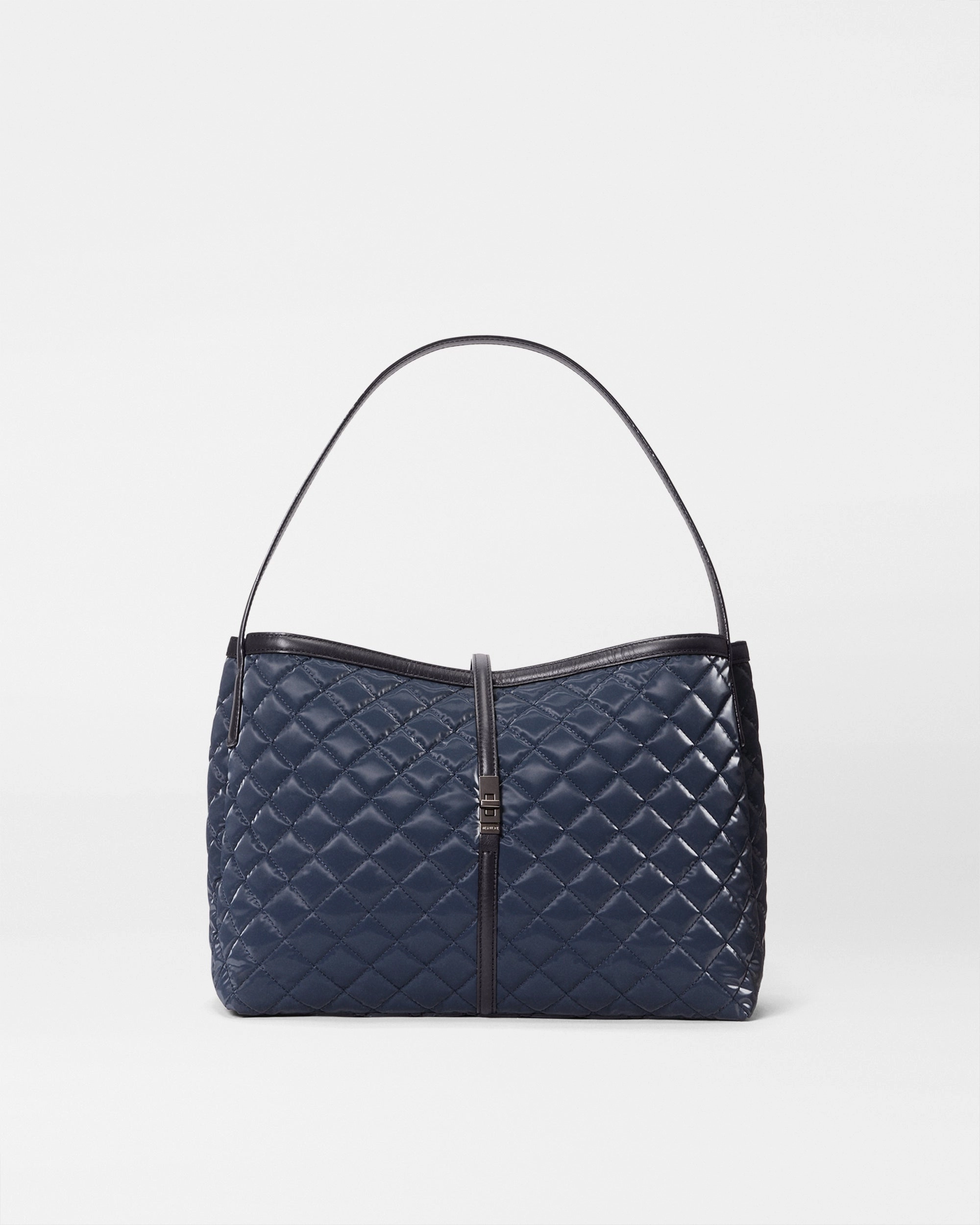 Elegant Metallic Purse Ink Liquid Astor East West Tote