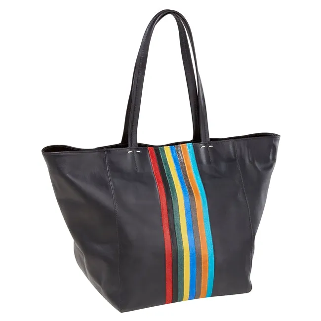 Iris Square Bottom Leather Tote Smart Carry Elegant Touch