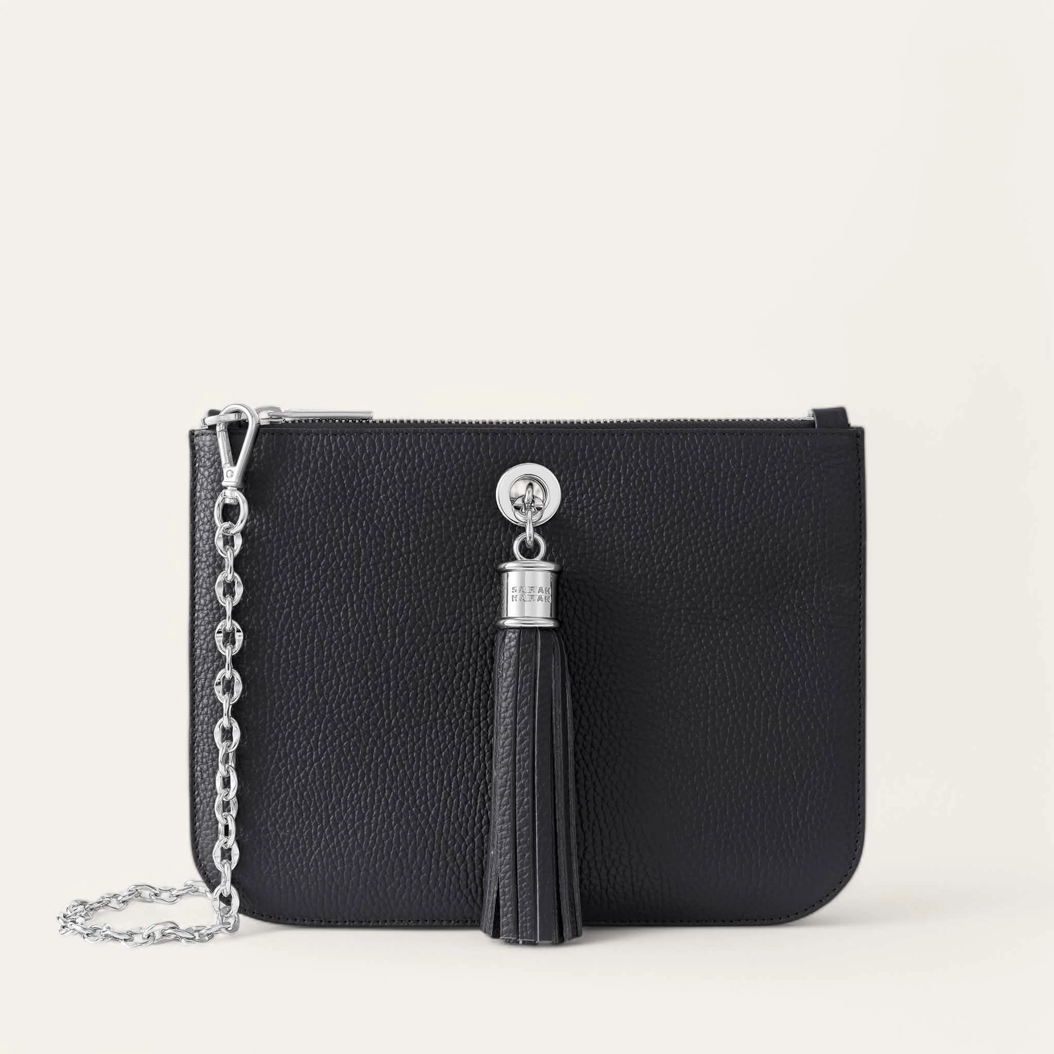 Ivy | Black with Silver hardware Adjustable Strap