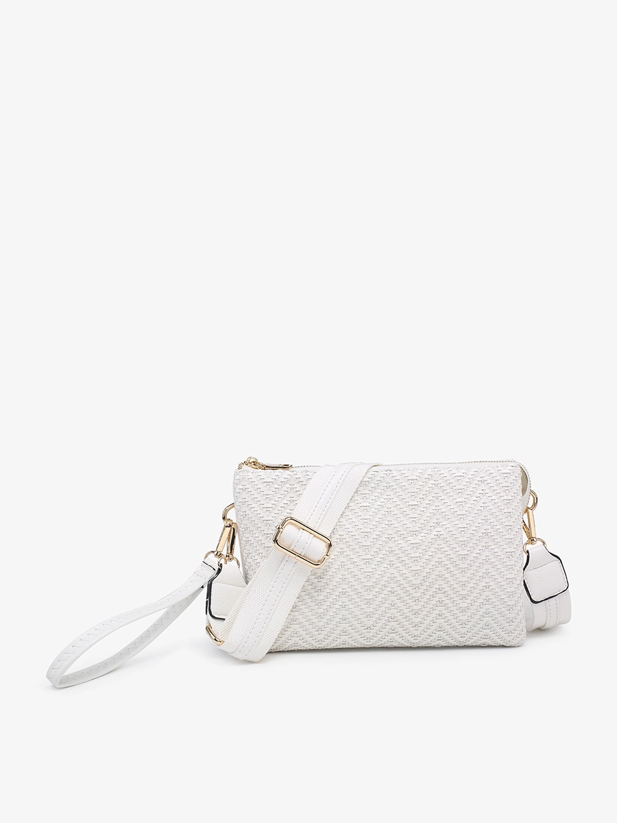 Izzy Vegan Woven Diag Crossbody Classic Elegance