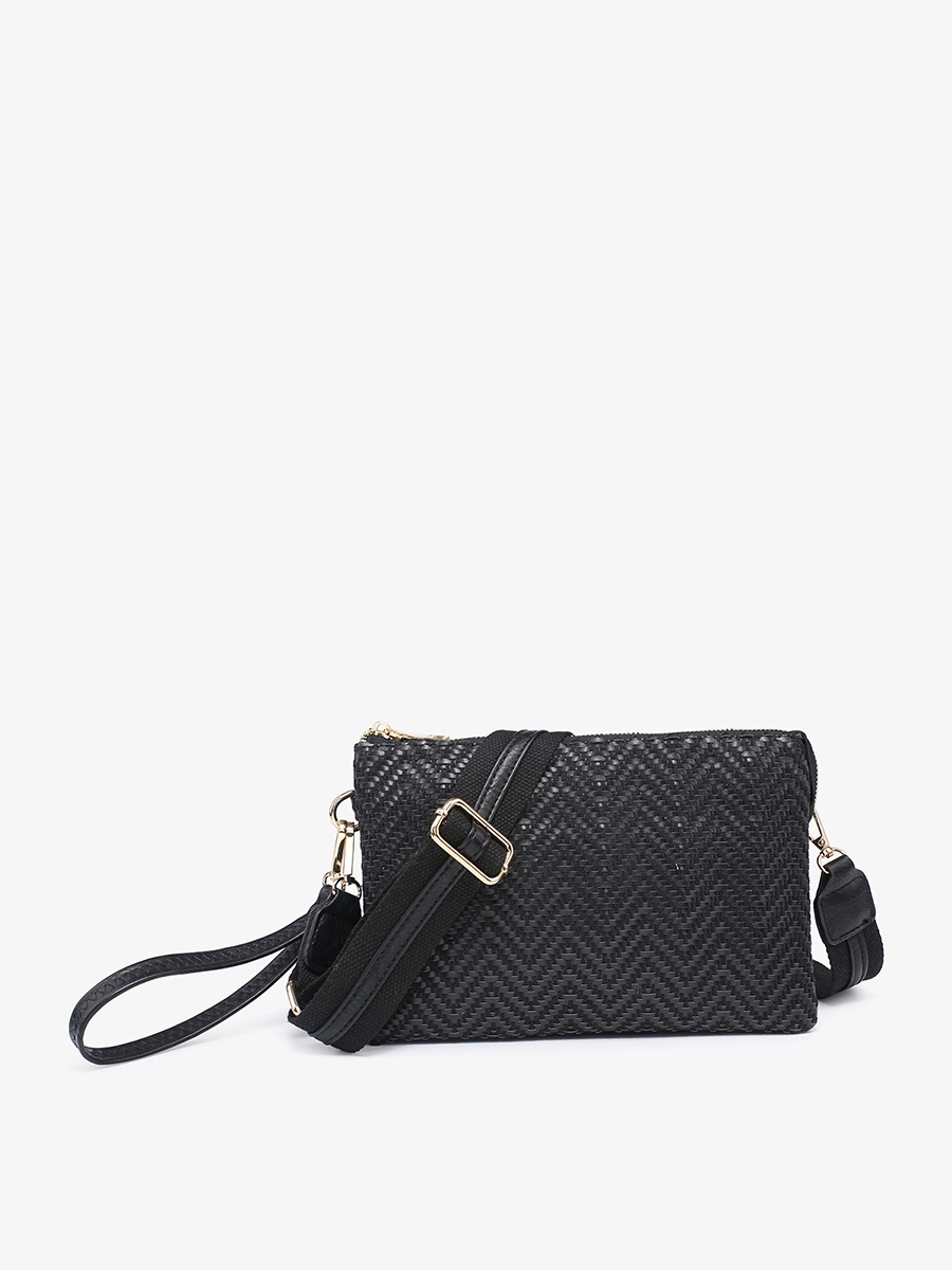 Izzy Vegan Woven Diag Crossbody Classic Style