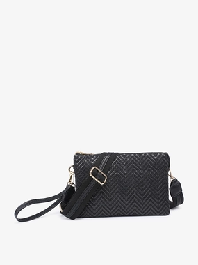 Izzy Vegan Woven Diag Crossbody Classic Style