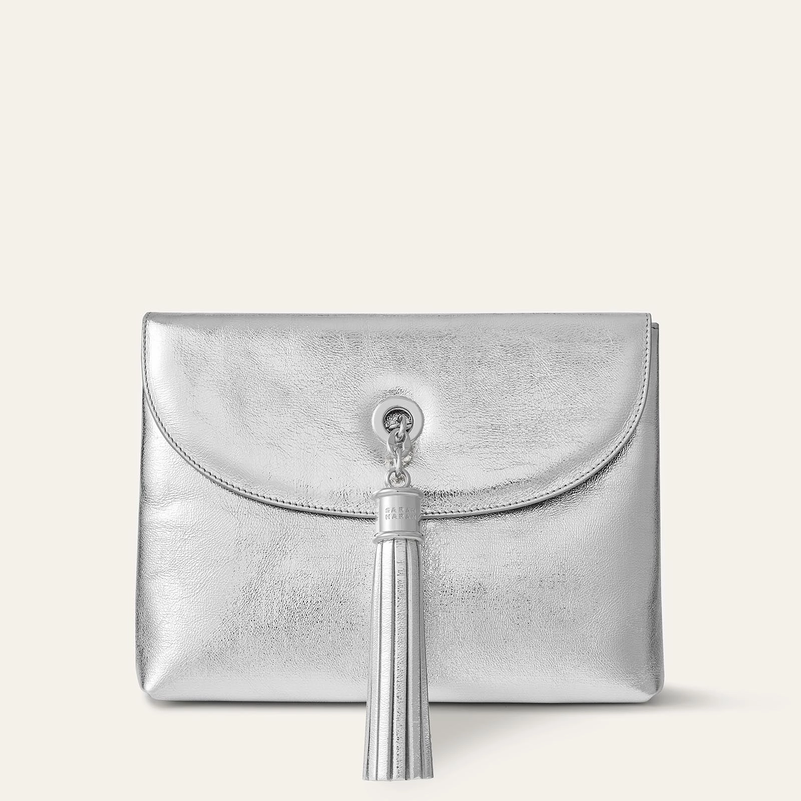 Compact Journey Jasmine Crossbody | Metallic Silver with Silver hardware