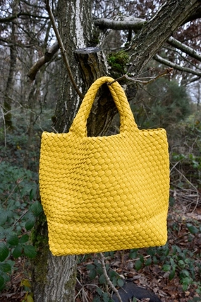 Jayley Hand Knitted Leather Tote Bag with Matching Purse PBG25A-0Y Comfort Companion