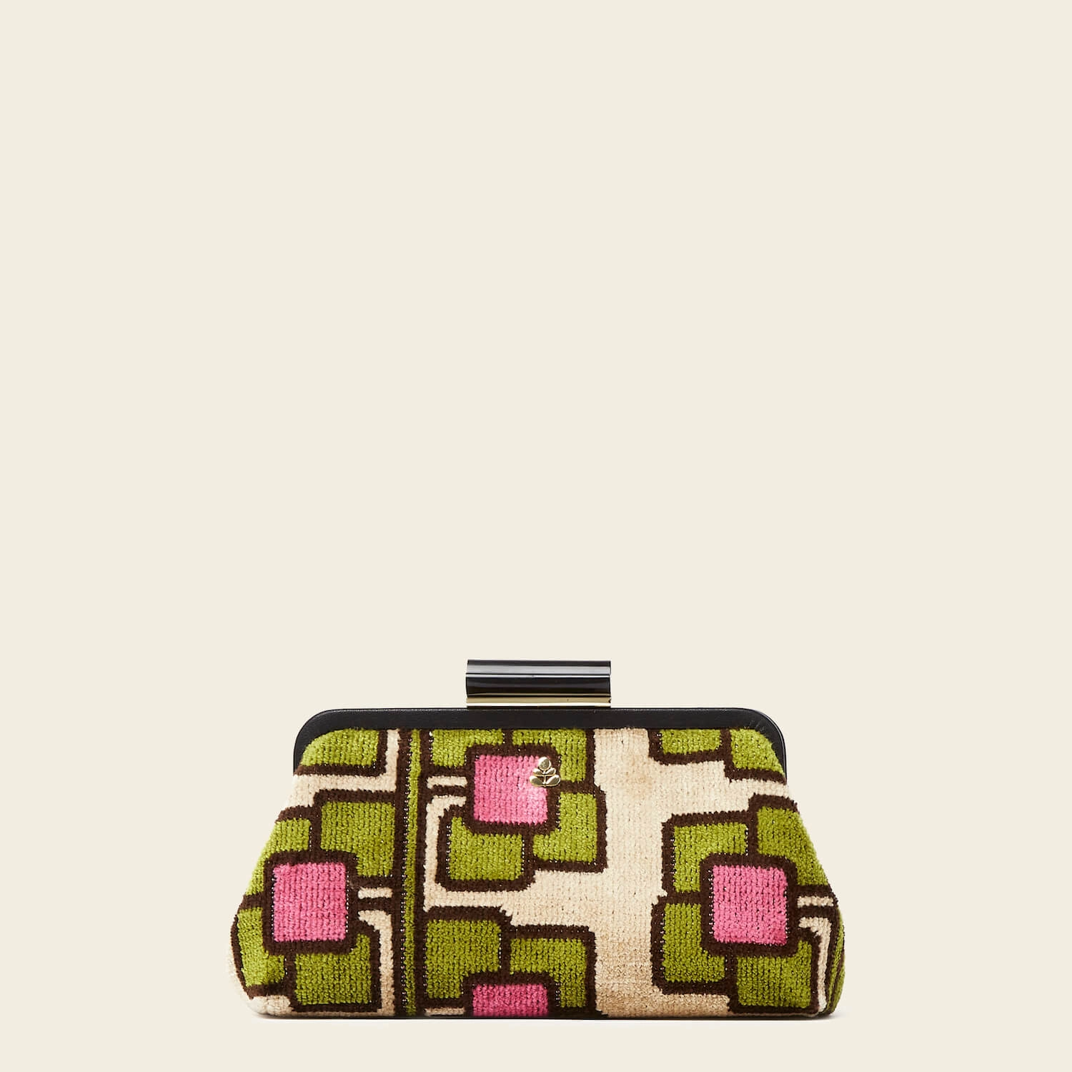 Jenny D Clutch - Flower Vine Pink Modern Gear