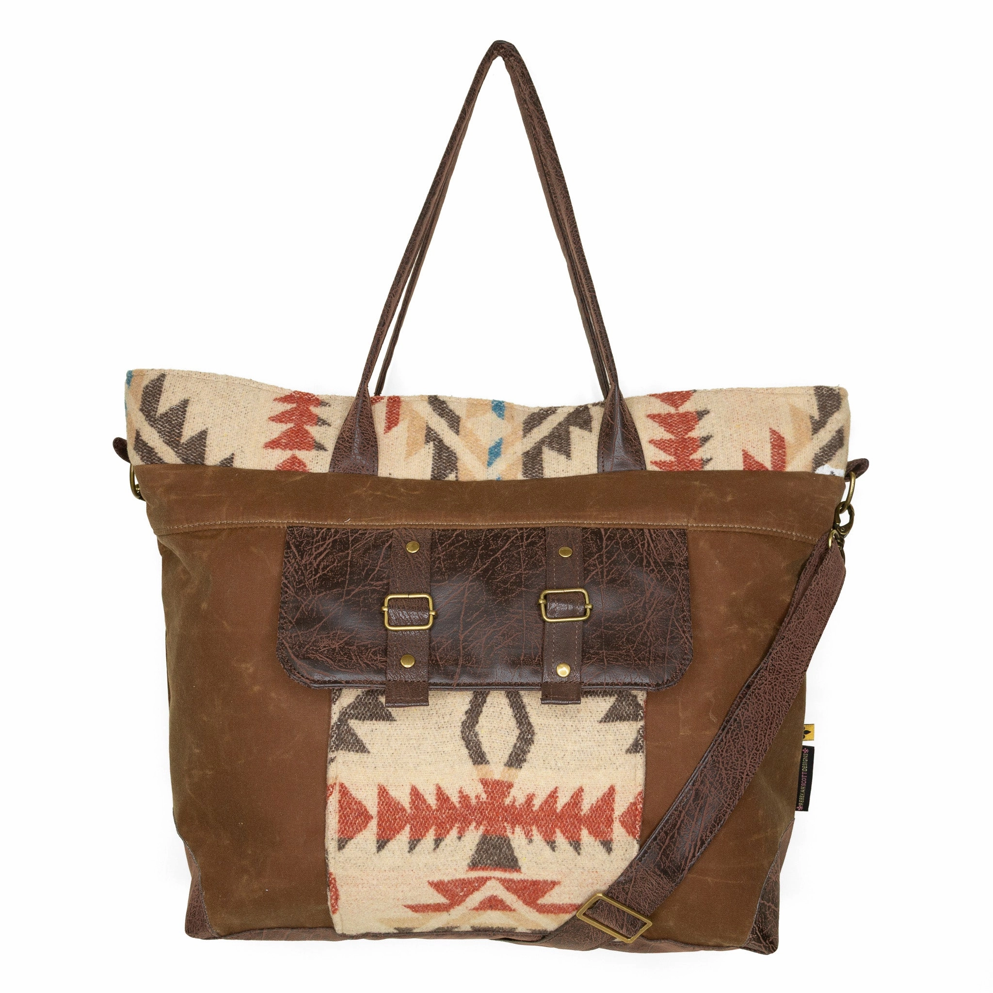 Organized Essentials Jenny Premier: Special Edition Nutmeg Waxed Canvas/Cream and Brown Wool