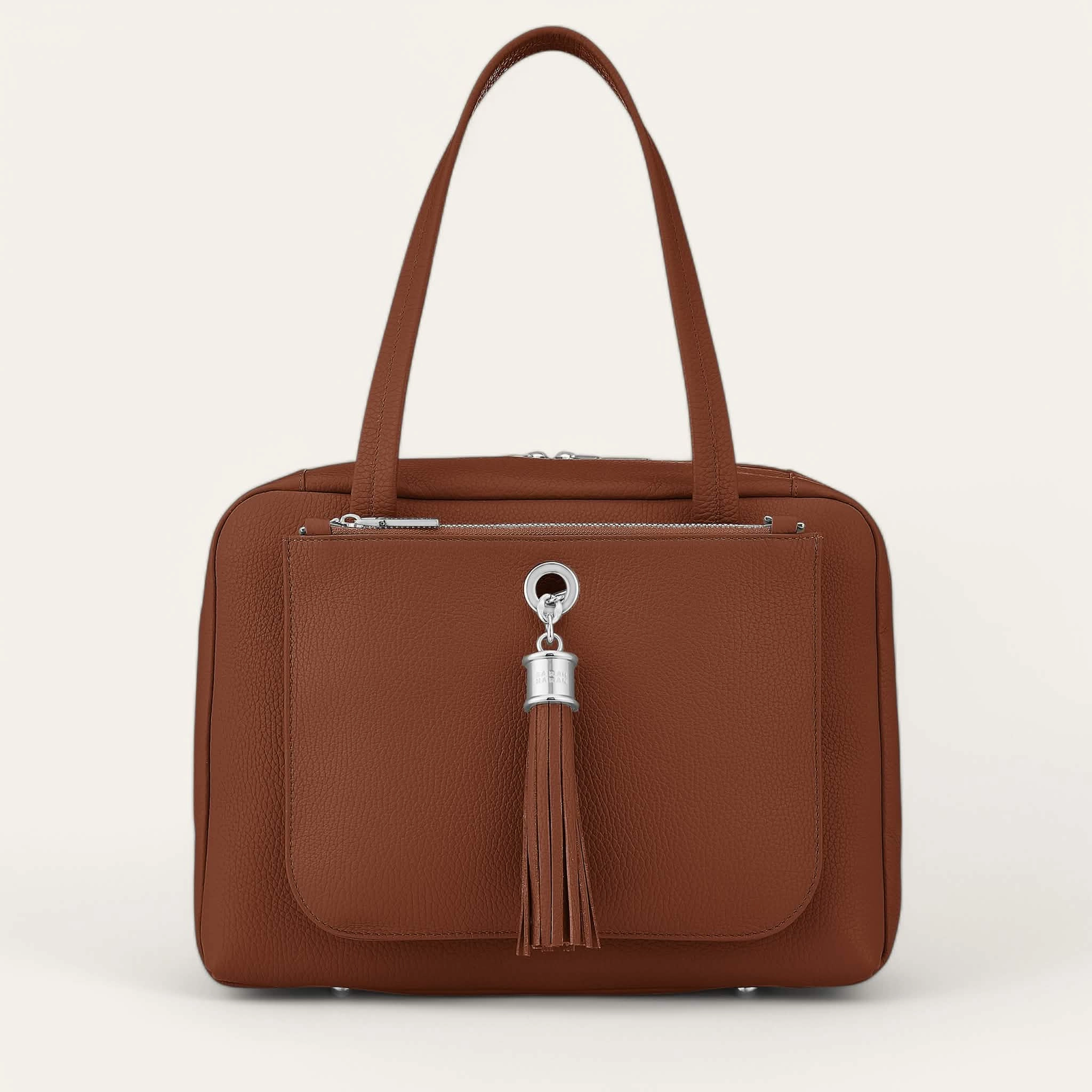 Jessica Shoulder Bag | Nutshell with Silver hardware Comfort Companion