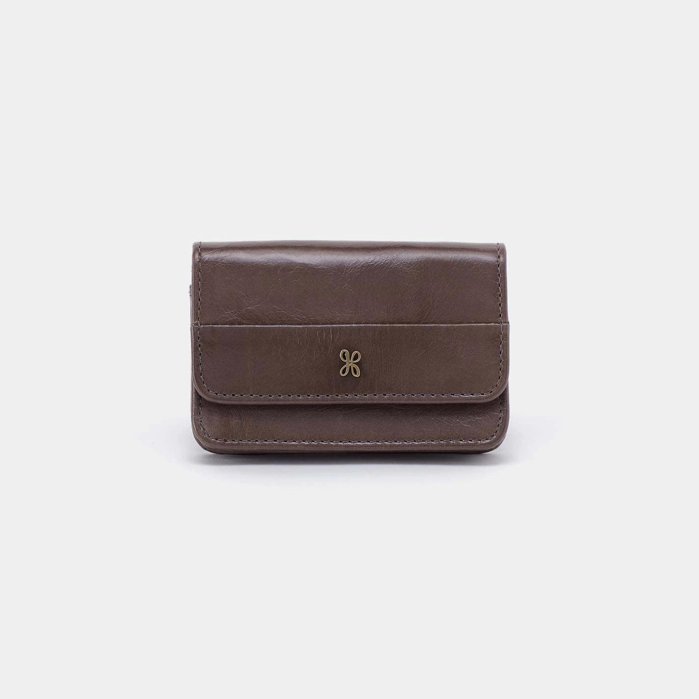 Luxury Appeal Jill Flap Card Case in Polished Leather - Hearthstone