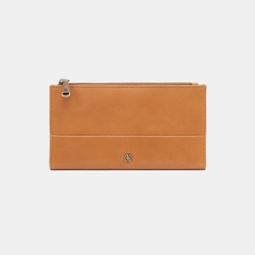 Jill Large Bifold Wallet in Polished Leather - Natural Practical Feature