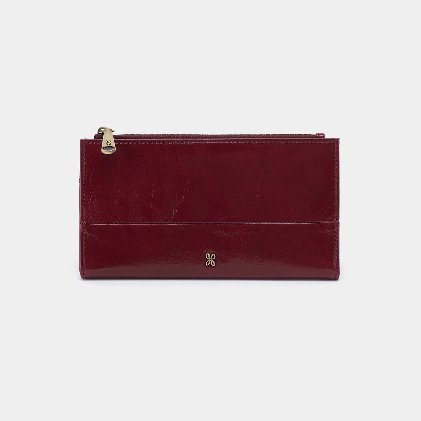 Classic Companion Jill Large Bifold Wallet in Polished Leather - Saddleberry