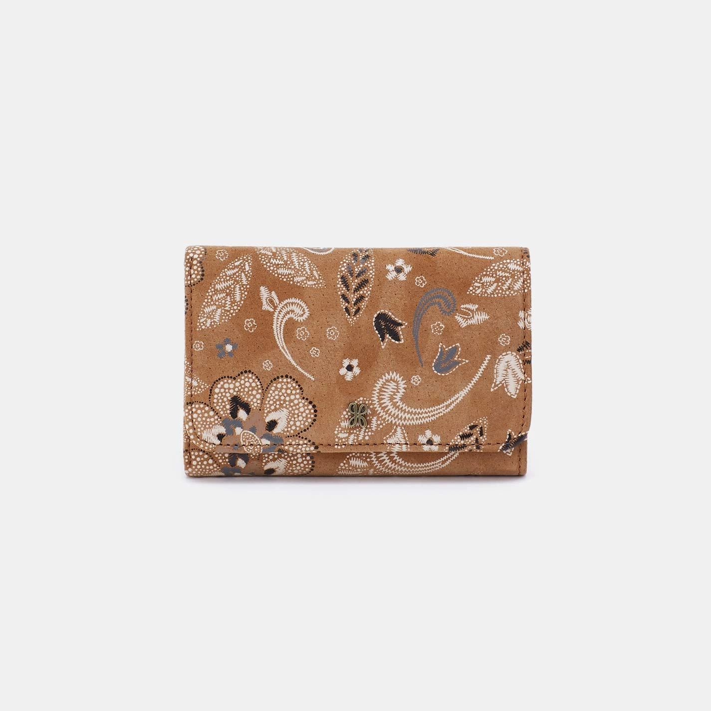 Modern Utility High-end coin holder Jill Trifold Wallet in Printed Leather - Country Road Bloom