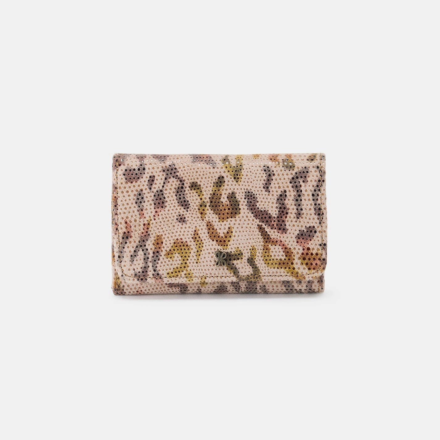 Jill Trifold Wallet In Printed Leather - Summer Safari Slim Design