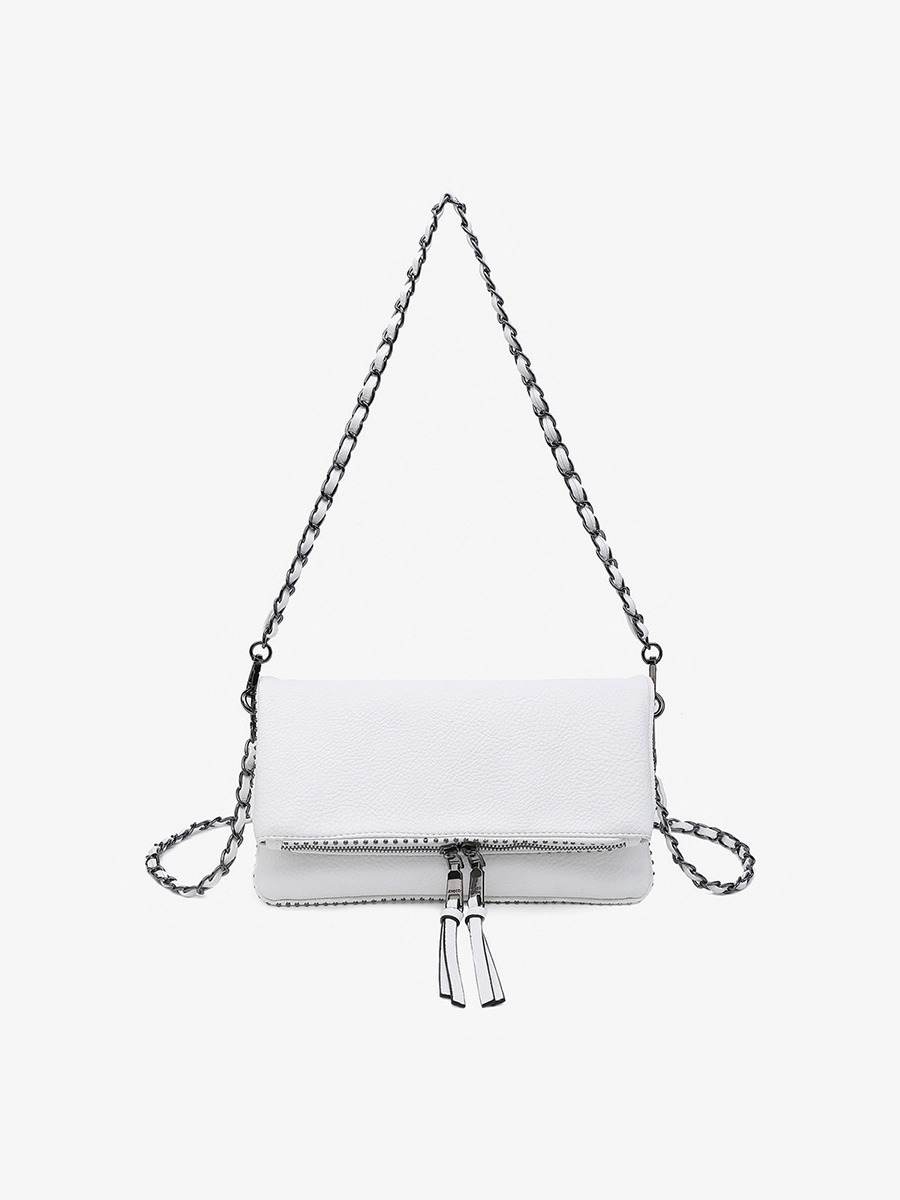 Julie Vegan Studded Crossbody Stylish Look Modern Detailing