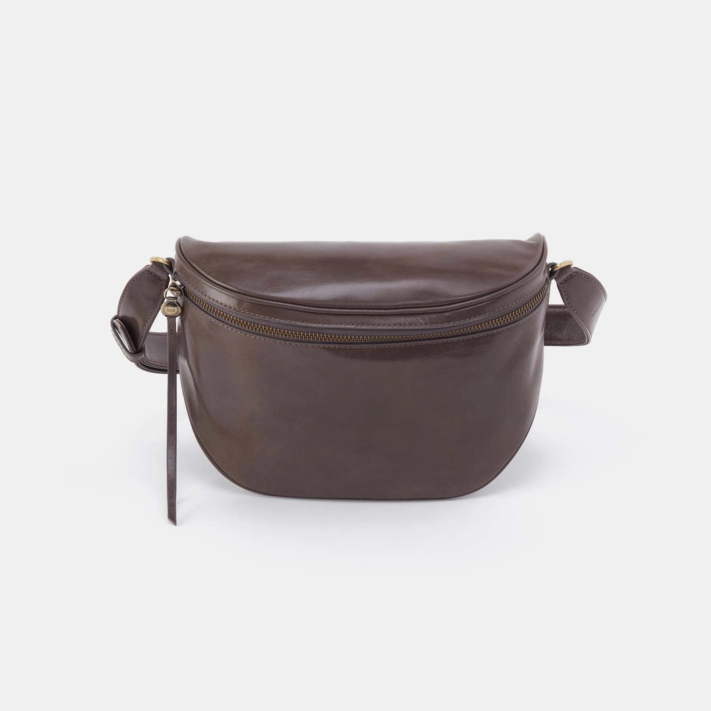 Urban Travel Casual Lifestyle Juno Belt Bag in Polished Leather - Hearthstone