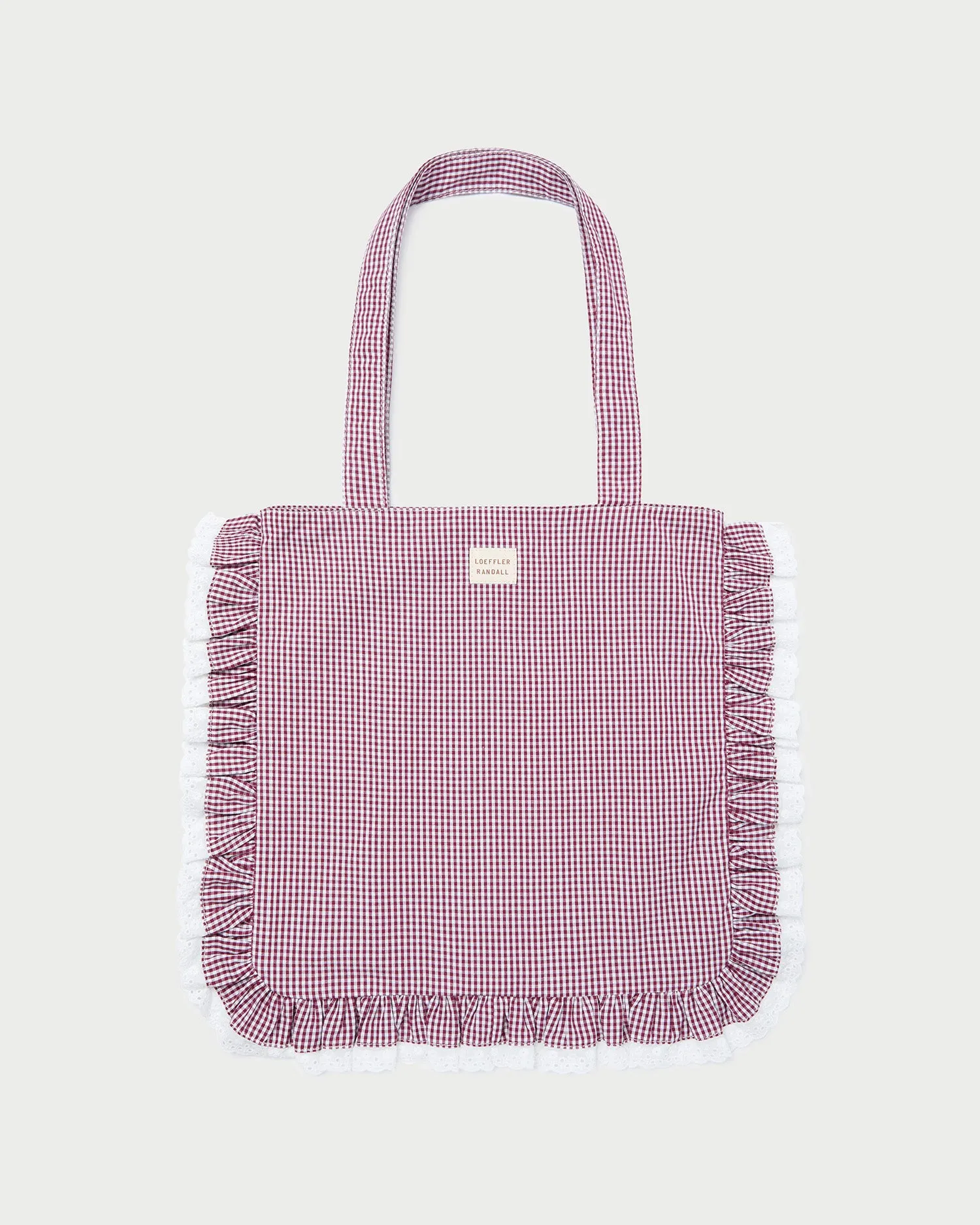 Trendy Companion Weekend Trip Justine Maroon Ruffle Tote