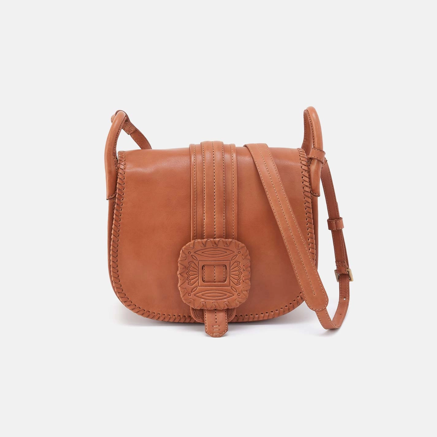 Kiva Large Crossbody in Washed Leather - Harvest Wheat Compact Lifestyle Accessory Versatile Daily Look