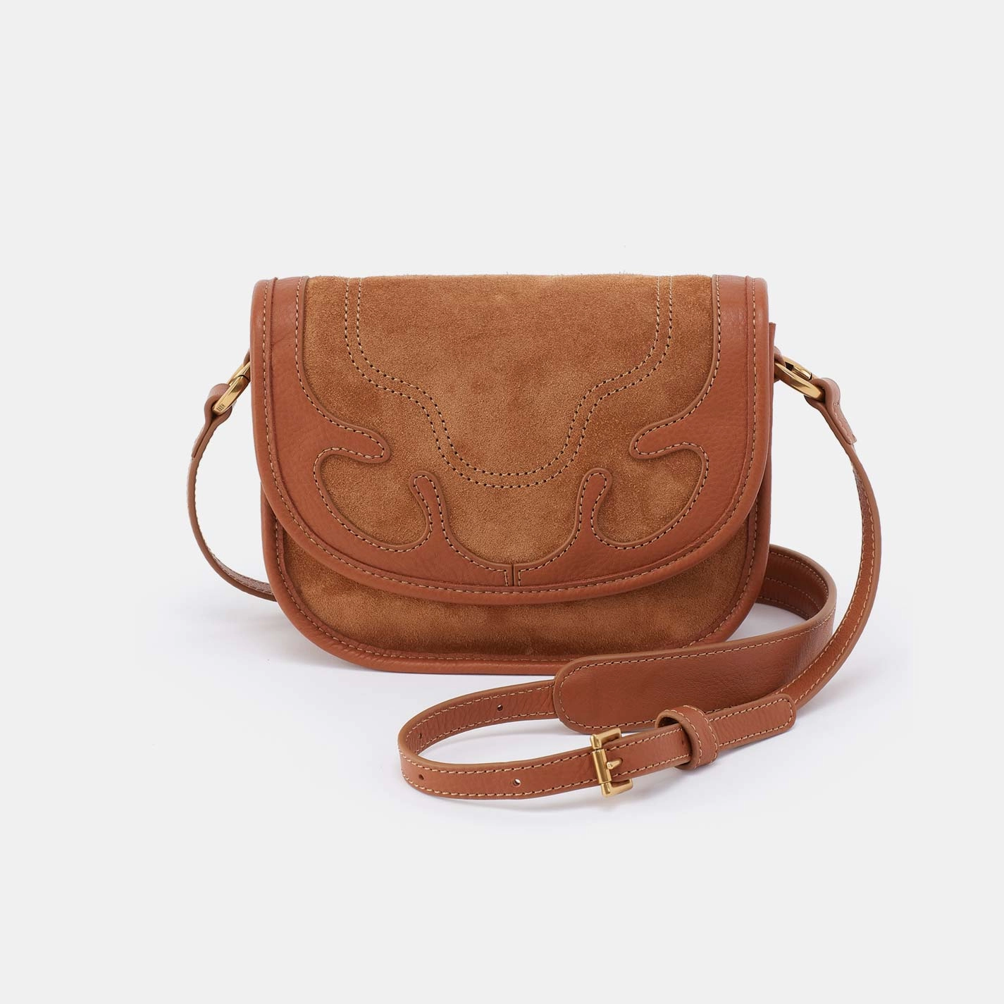Kiva Small Crossbody in Suede Leather - Oak Barrel Minimal Gear Sleek Appearance