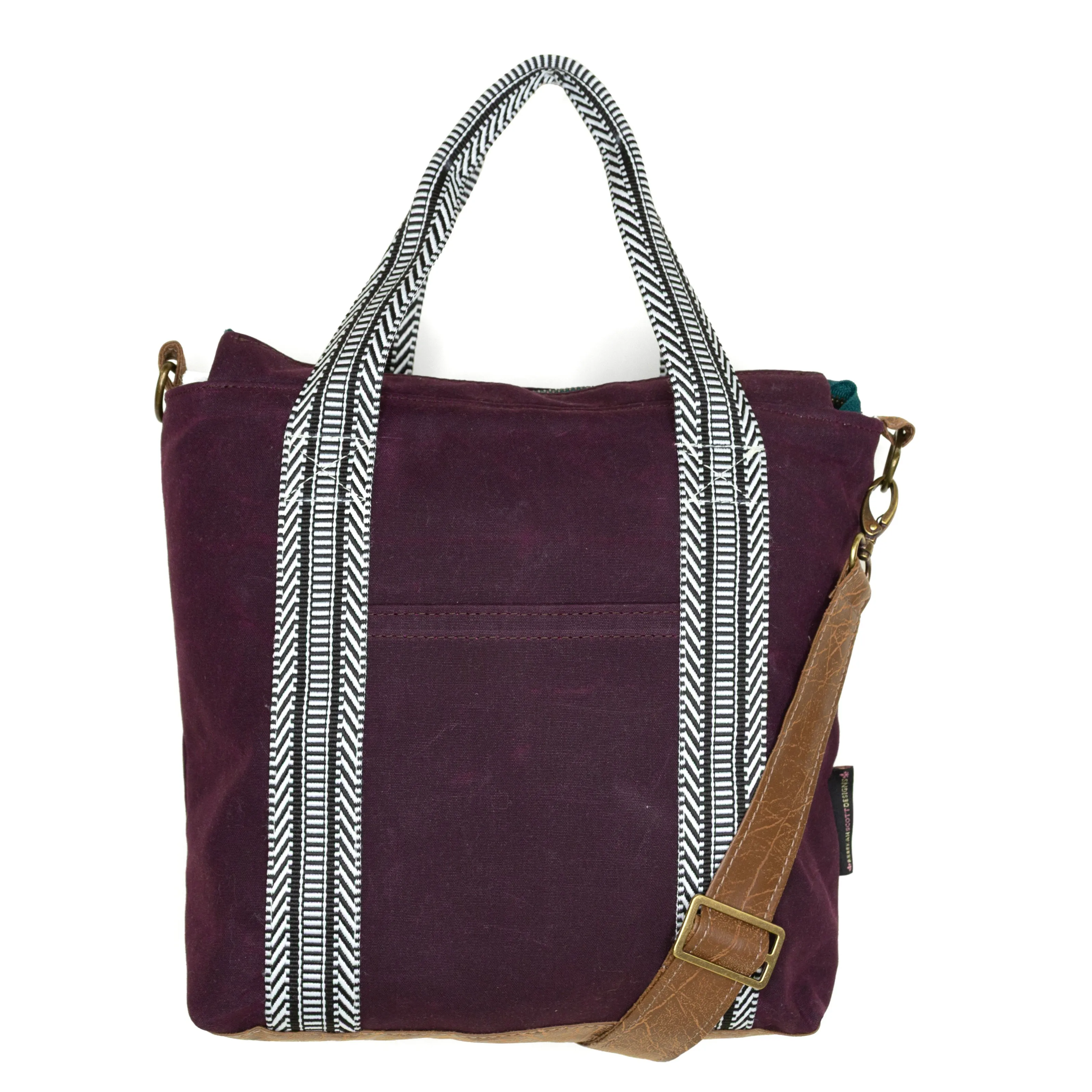 Kris: Eggplant Waxed Canvas Simple Modern Design