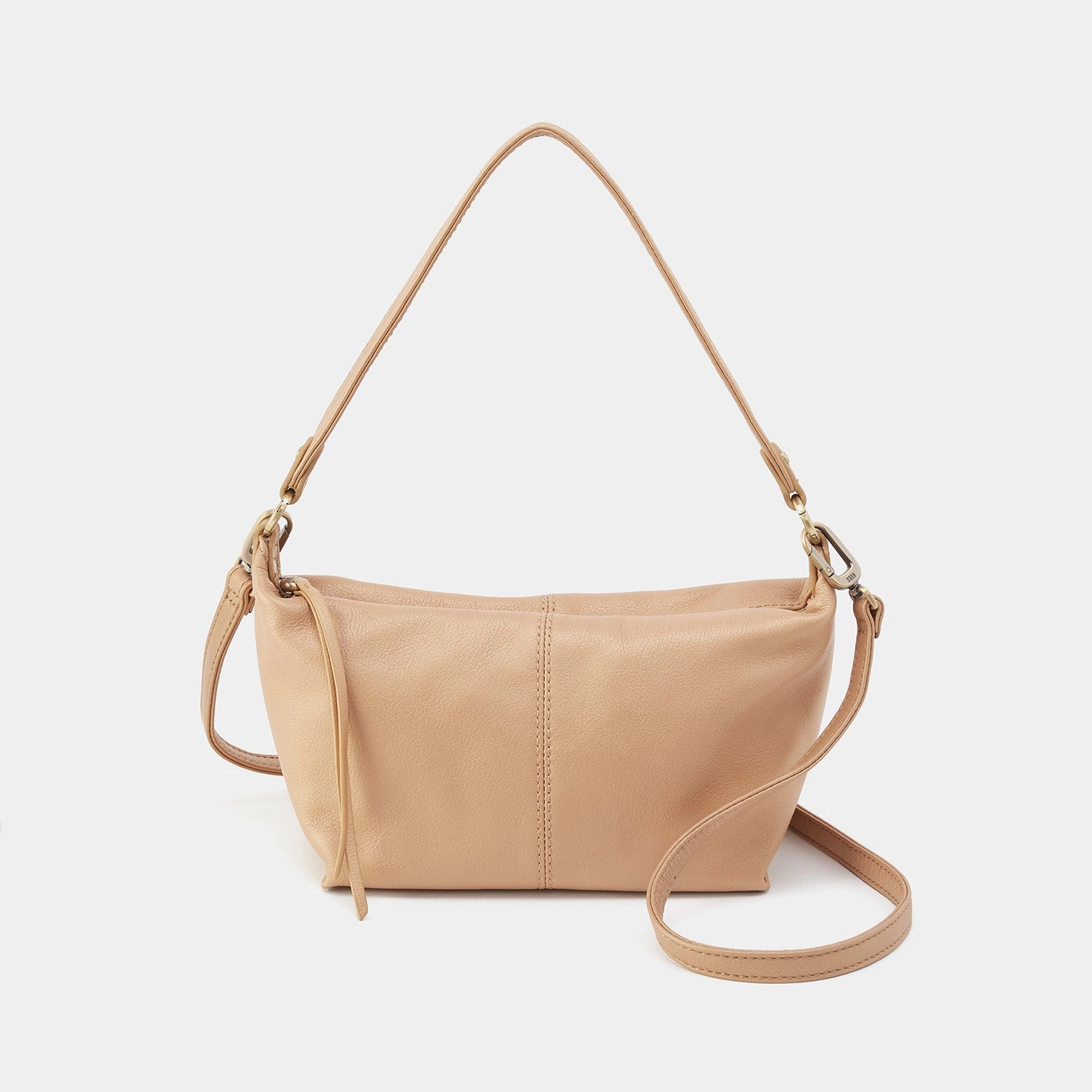 Practical Everyday Sporty Vibe Laguna Crossbody In Metallic Leather - Dusty Gold