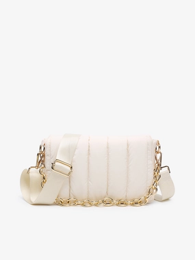 Lala Vegan Quilted Chain Crossbody Quality Finish