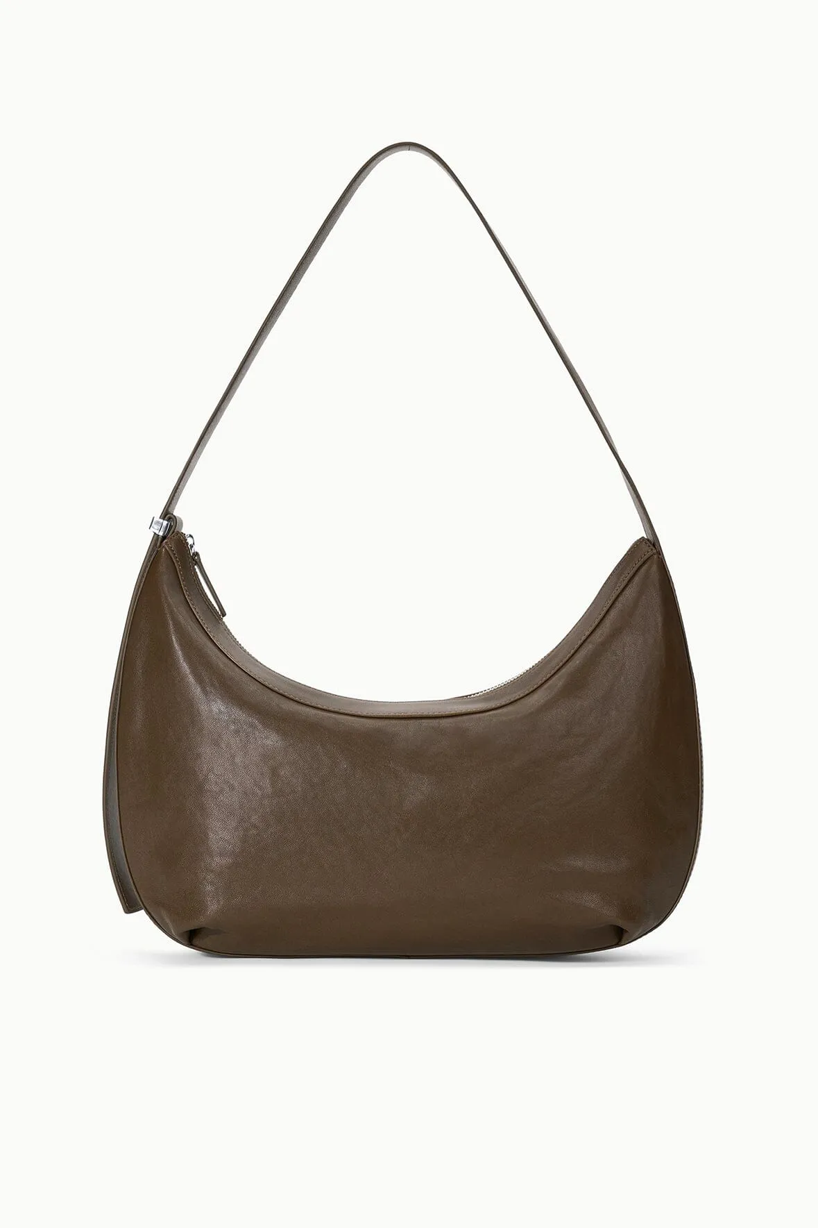 LARGE DEMY SHOULDER BAG | TRUFFLE zipper closure