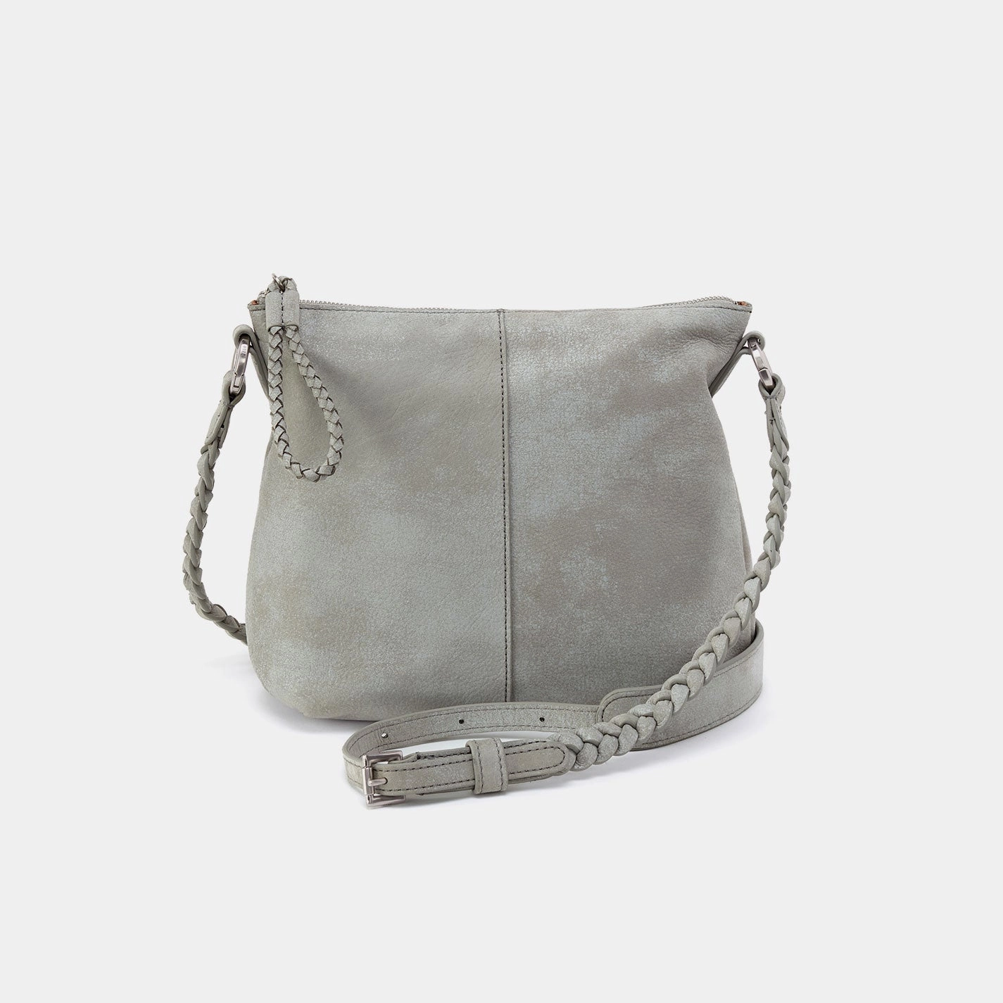 Everyday Performance Lasso Medium Crossbody In Buffed Leather - Misty Harbor
