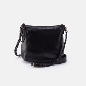 Lasso Medium Crossbody in Polished Leather - Black Practical yet stylish solution to carry your daily essentials