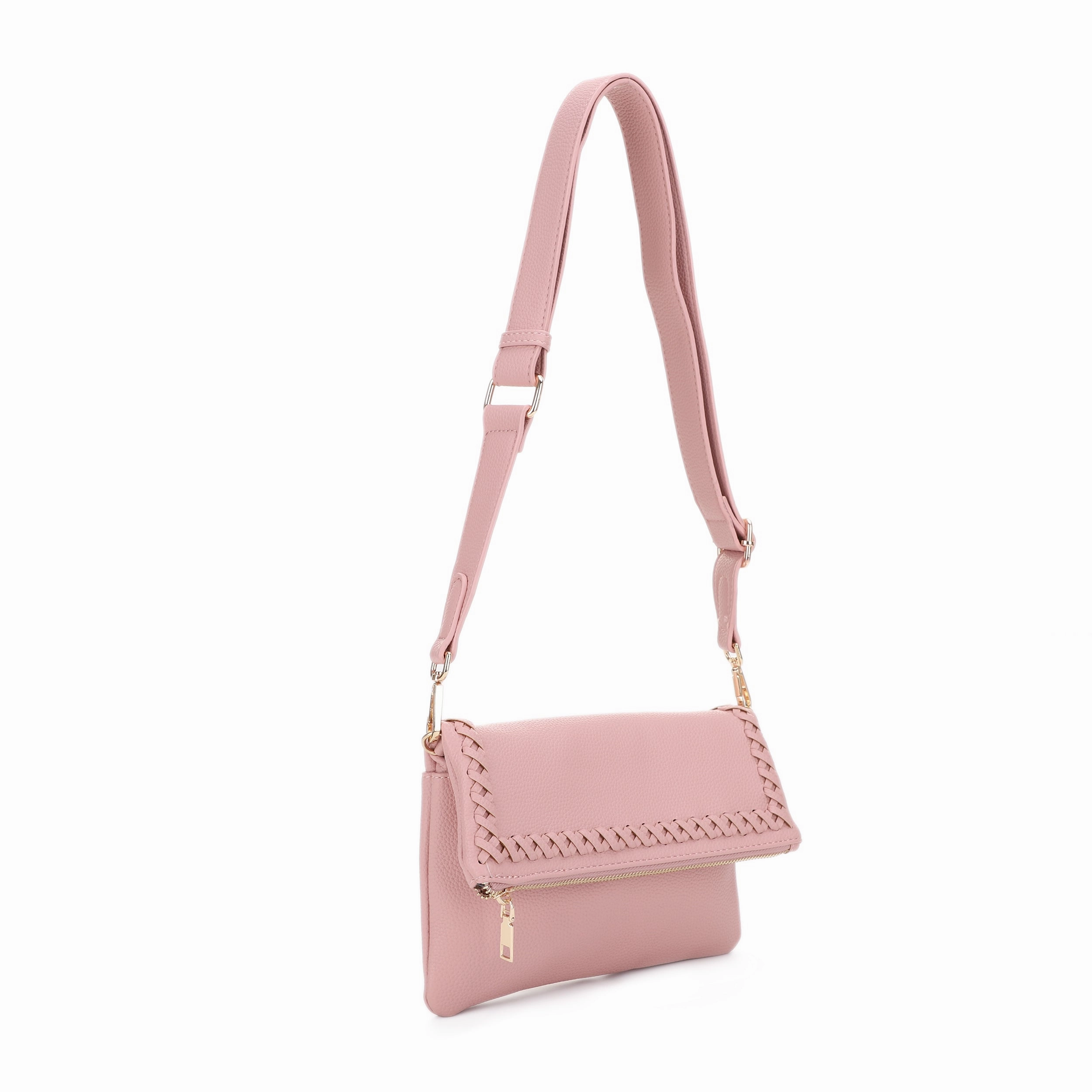 Laurel Cross Stitch Border Accent Flap Crossbody Effortless Organizer Casual Lifestyle