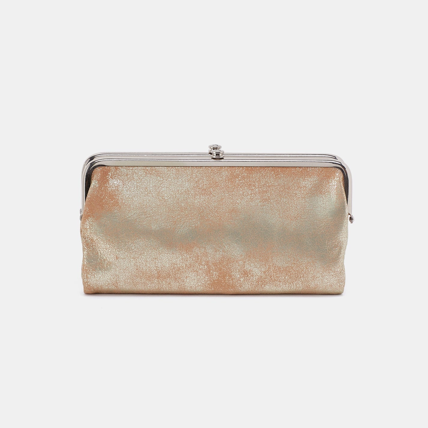 Lauren Clutch-Wallet In Metallic Leather - Saddle Stardust Heavy Duty Outdoor Explorer