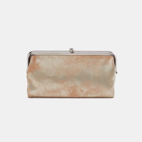 New collection Modern Touch Lauren Clutch-Wallet In Metallic Leather - Saddle Stardust