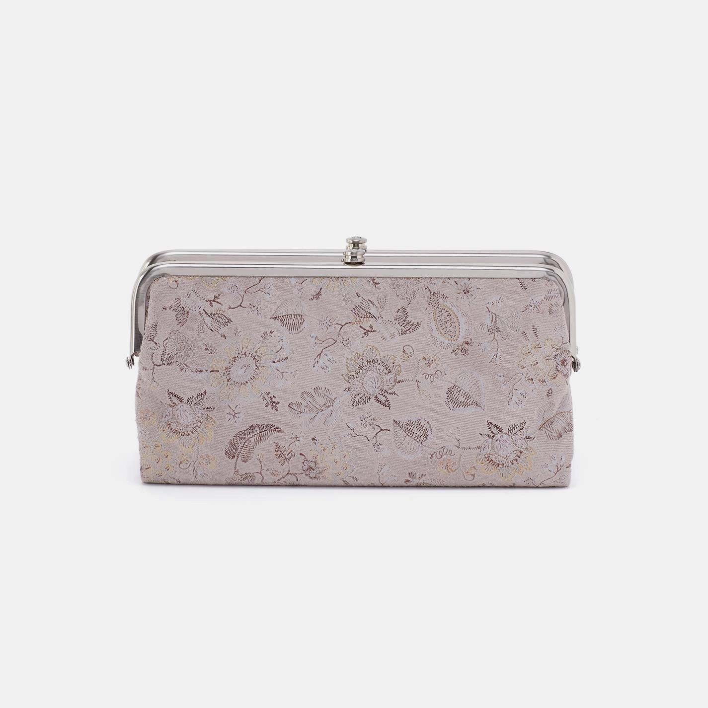 Quality Finish Lauren Clutch-Wallet in Printed Leather - Mystic Bloom