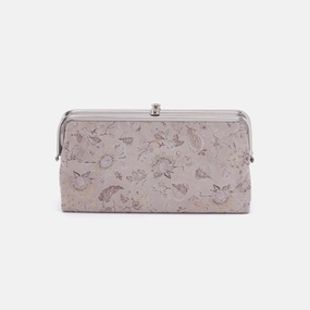 Quality Finish Lauren Clutch-Wallet in Printed Leather - Mystic Bloom