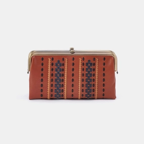 Lauren Clutch-Wallet in Smooth Leather with Multi Stitch - Timberline Gala Ready