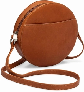 Le Donne Canteen Leather Bag - Casual Round Leather Bag Daily Essential Effortless Organizer