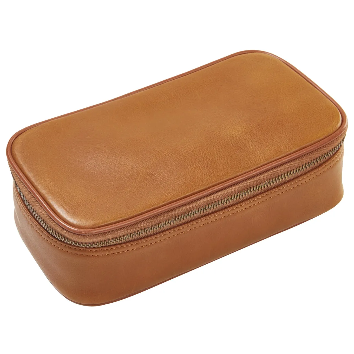 Leather Travel Case with Handle Sporty Look