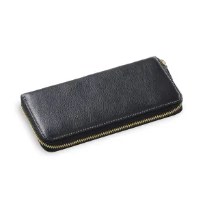 Easy Storage Leather Zip Around Clutch Wallet